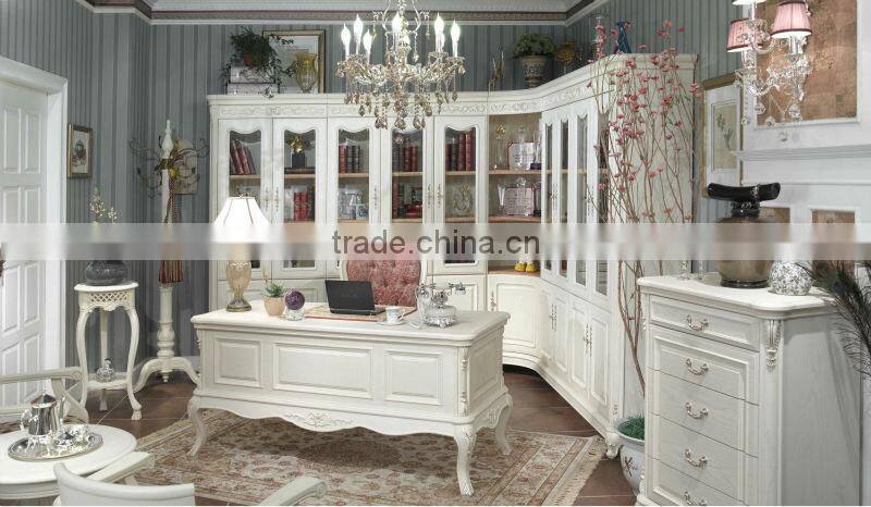 modern 4 drawer bookcase with glass doors