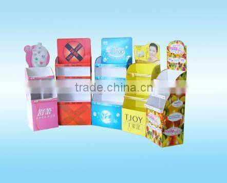 cardboard advertising display shelf, corrugated cardboard advertising display shelf, advertising display shelf