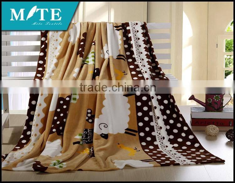 Wholesale Plain Solid Color Coral Fleece/Flannel/Polar throw blanket