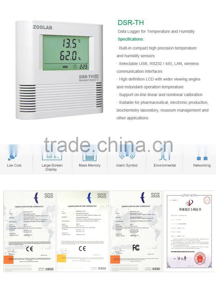 Disposable USB Temperature Alarm Data Logger, Temperature and Humidity Thermo Logger
