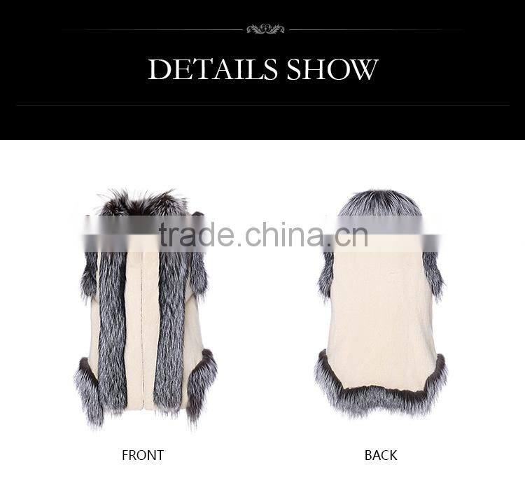 factory sale animal fur mink vest fox fur vest for ladies