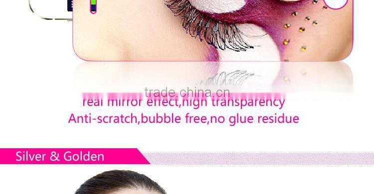 mobile phone accessories 0.33mm round edge tempered mirror glass screen protector for iphone 6