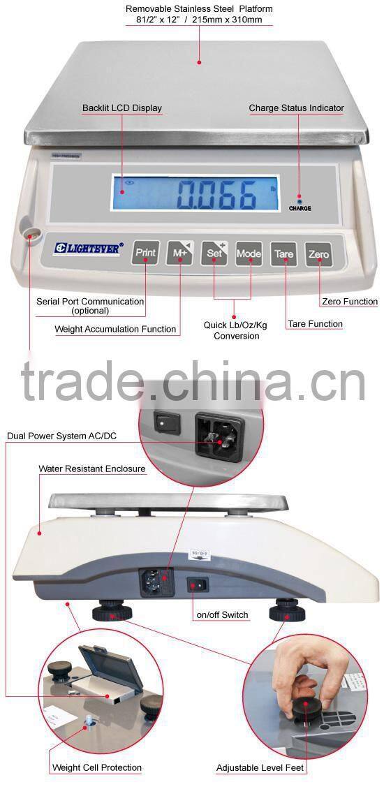 LCD display 25kg digital weighing scale for fruit