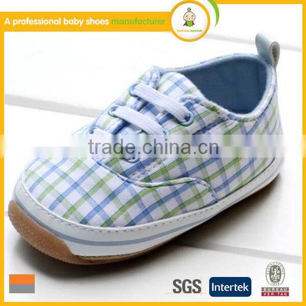 Manufacturer in ningbo hot sale fashion lovely grid boys stylish kids casual shoes