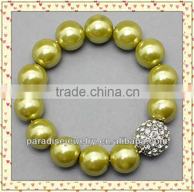 2012 Colorful handmade stretch crystal charm beaded Bracelet-14pcs/row-B22037-11