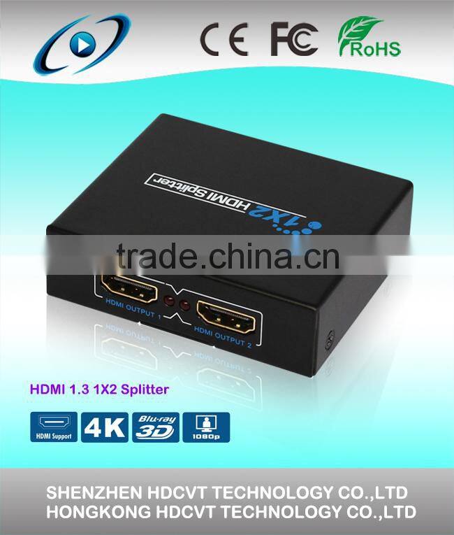 Supports 3D 1080P HDMI splitter 1 in 2 out HDMI splitter , Newest