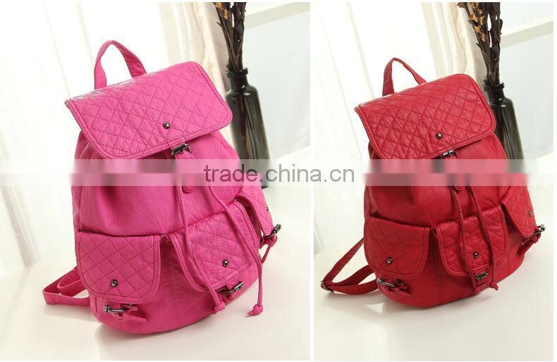 Fashion Woman bags Pu Leather waterproof School Bag for Outdoor Backpack Custom Bag