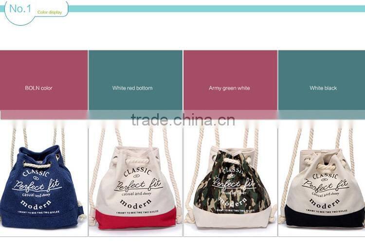 2016 high quality Fashion blue Cotton Canvas Tote Bag With cheap price