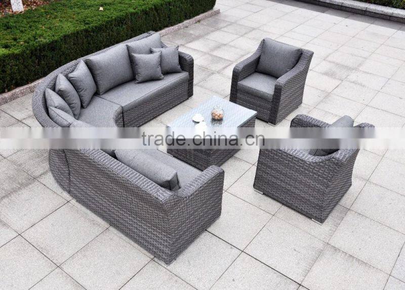 Patio Sectional Furniture Wicker Rattan Sofa Set with Cushions