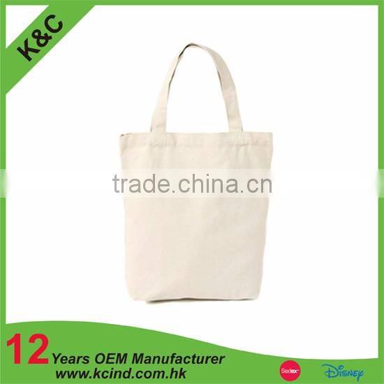 popular logo printing handled canvas shopping bag