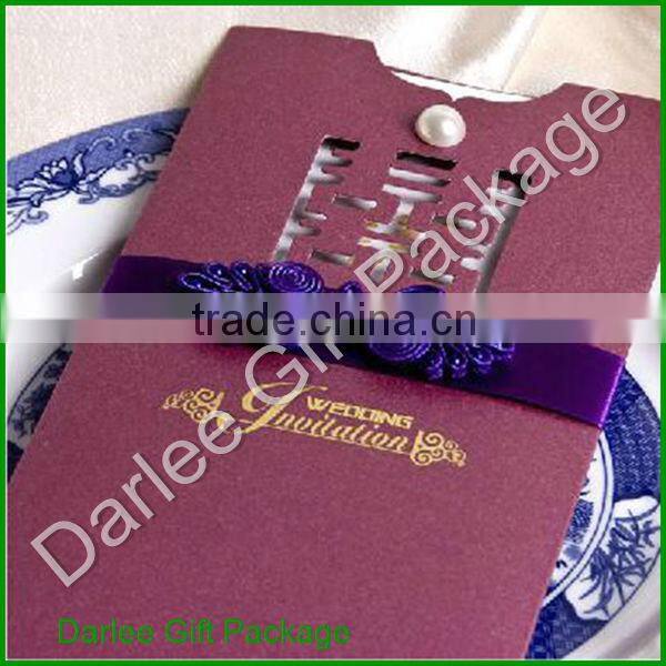 royal wedding invitation card Chinese wedding invitations handmade lace wedding invitations