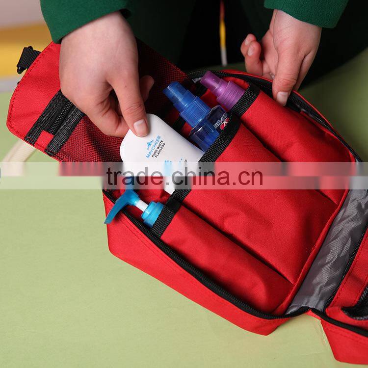 Hanging foldable cosmetic travel wash bag for men and women