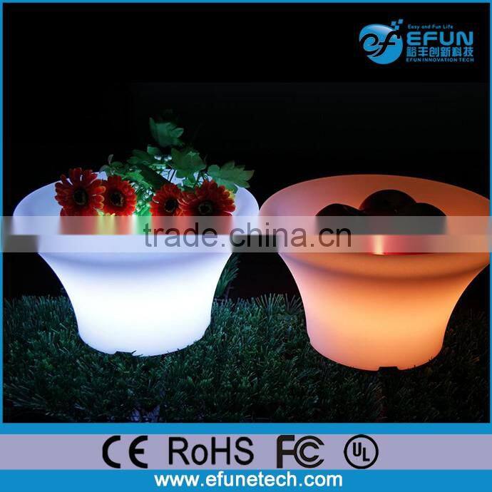 bar/event/party/nightclub ornamental colorful led lighted plastic flower pots