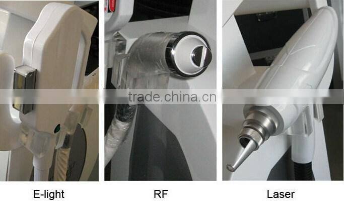 Taibo ODM OEM e-light ipl rf+nd yag laser/E-light +RF +Q-switch nd yag laser tattoo removal hair removal machine 3in1