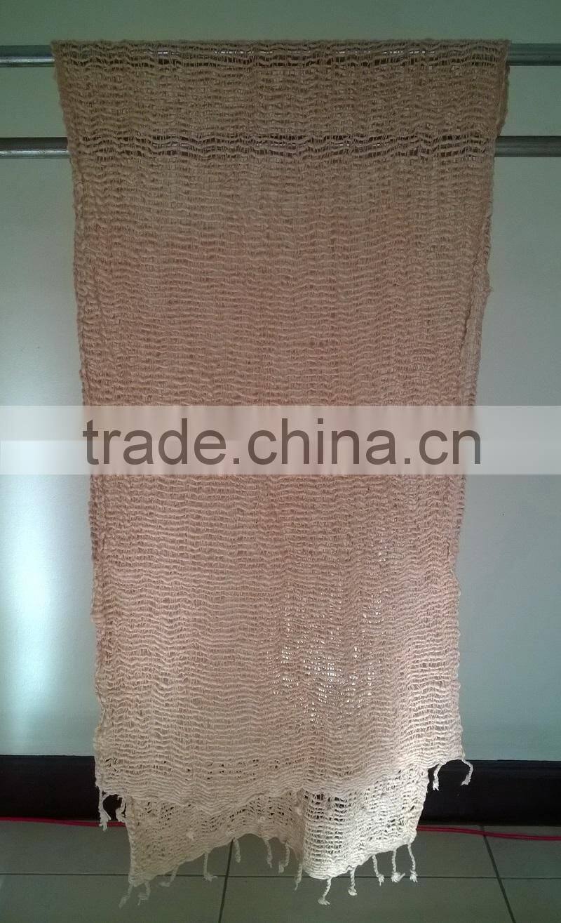 White Scarf and Shawl Genuine Naturally Dyed Colour Handmade Handcraft Weaving Scarfs & Shawls from Thailand