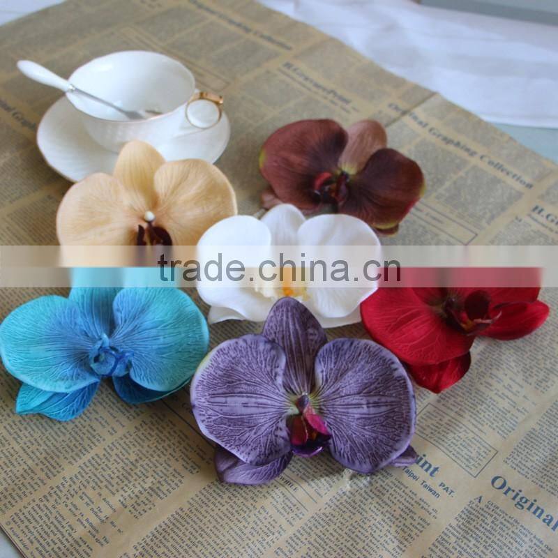 HT040 12cm oil painting color silk orchid flower heads in big size