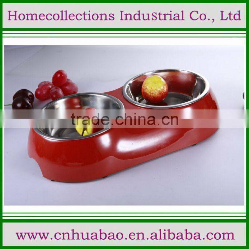 Melamine Pet Cat Dog Food Water Bowls, double bowl for dog and cat, unique cat food bowl