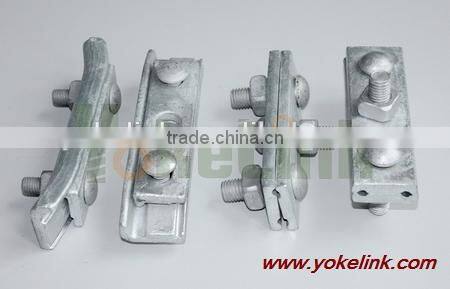 Hot sale hot rolled steel straight and angle galvanized 3 holes suspension clamp