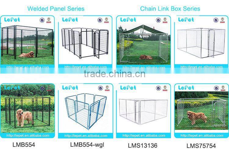 large outdoor galvanized chain link metal dog fence