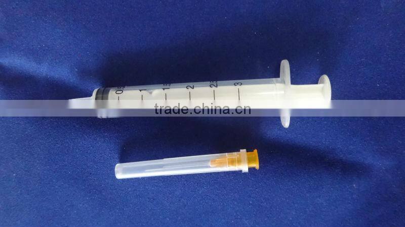 Disposable 3-parts Syringe Luer Slip/Lock with needle