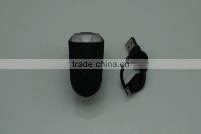 bicycle light rechargeable,usb rechargeable,silicone bicycle light,0.5w white led