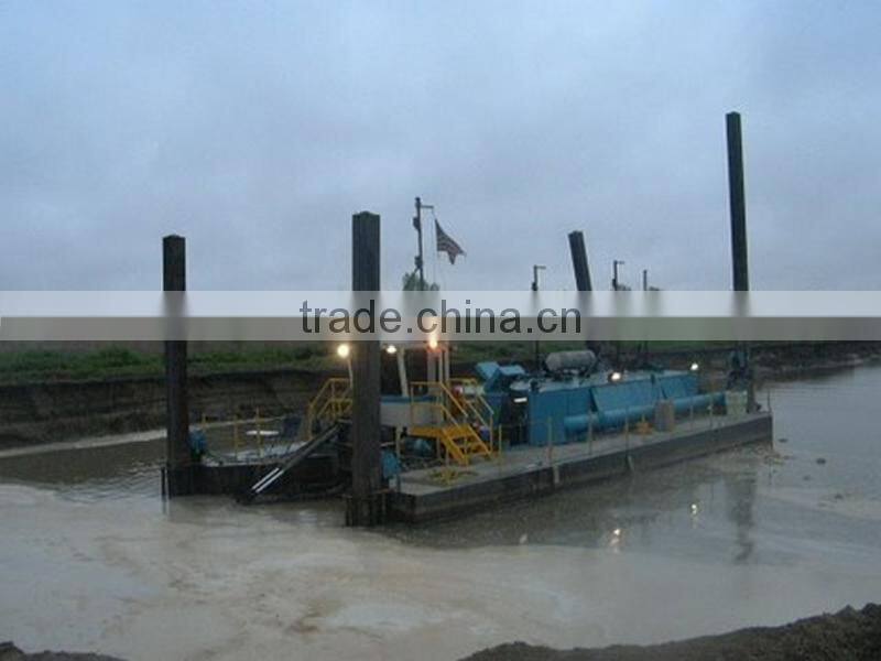 River sand pump dredger with dredging pumps
