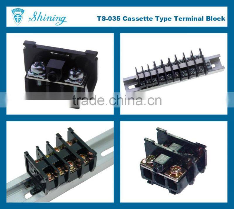 TS-035 Rail Mounted 600V 35A Cassette Terminal Connector