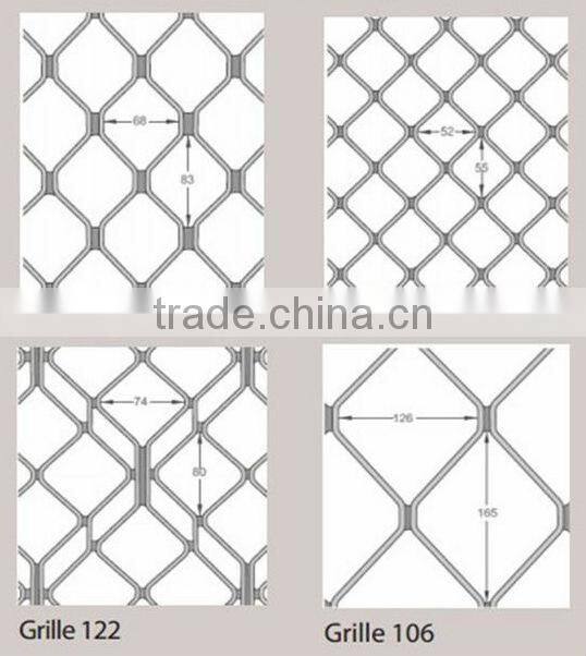 Grille mesh screen for window