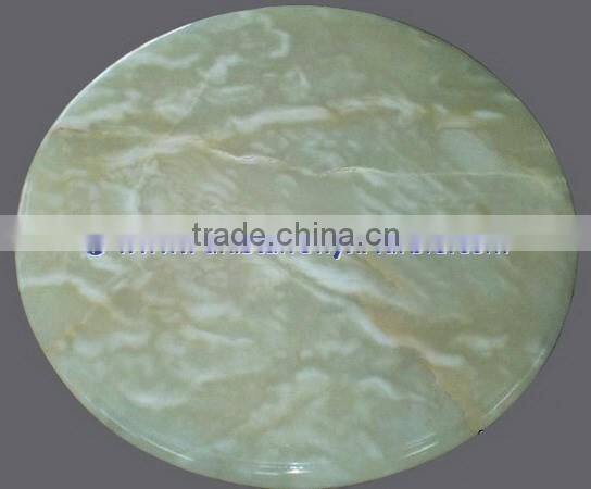 EXPORTER OF LIGHT GREEN ONYX TABLE TOPS COLLECTION