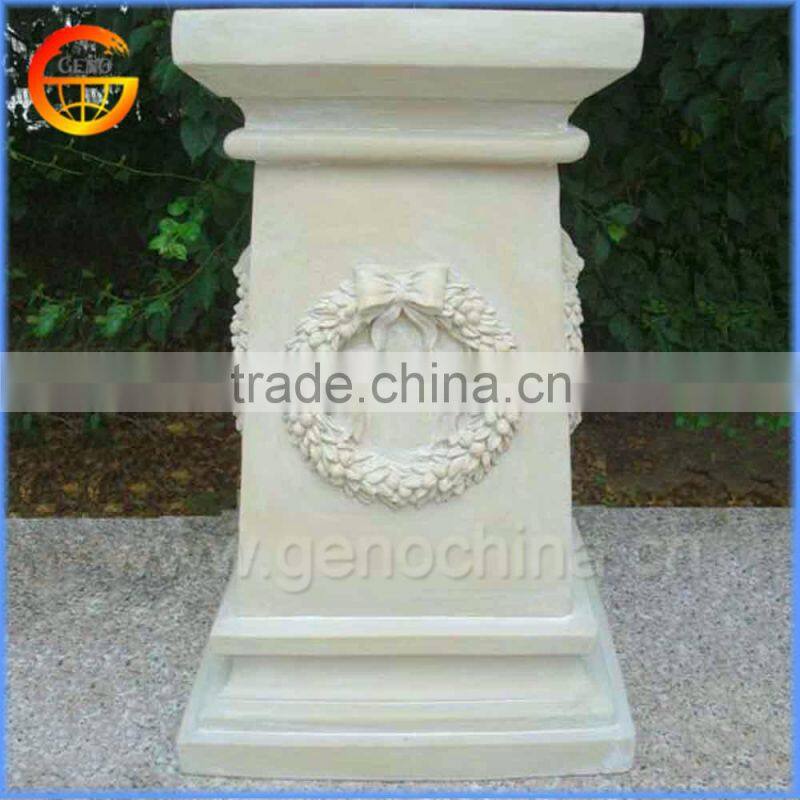 Fiberstone flower pot stand column decorative outside