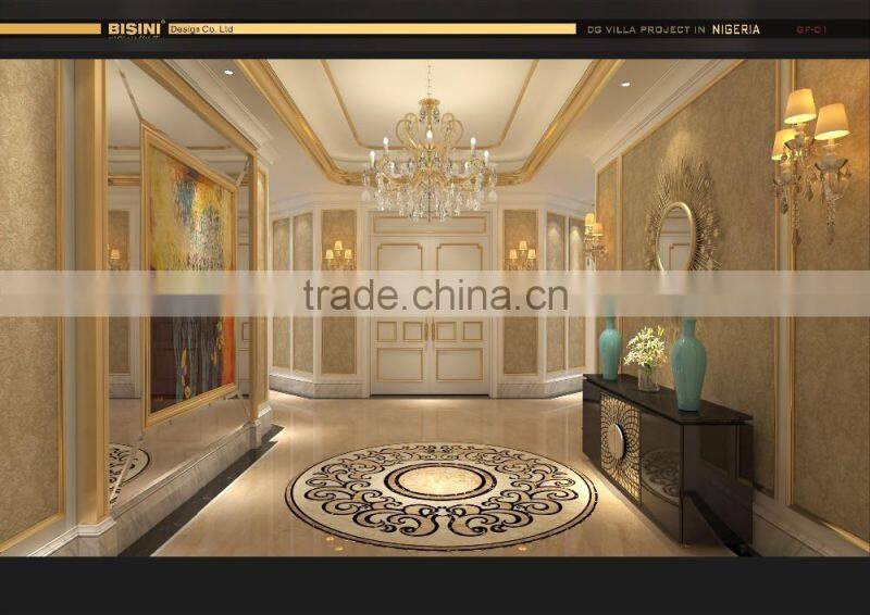 Classical European Style Foyer and Corridor 3D Rendering Interior Design with All Material