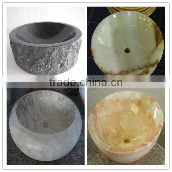 Natural stone Light Emperador Brown Marble Stone Sink Washbasin polished