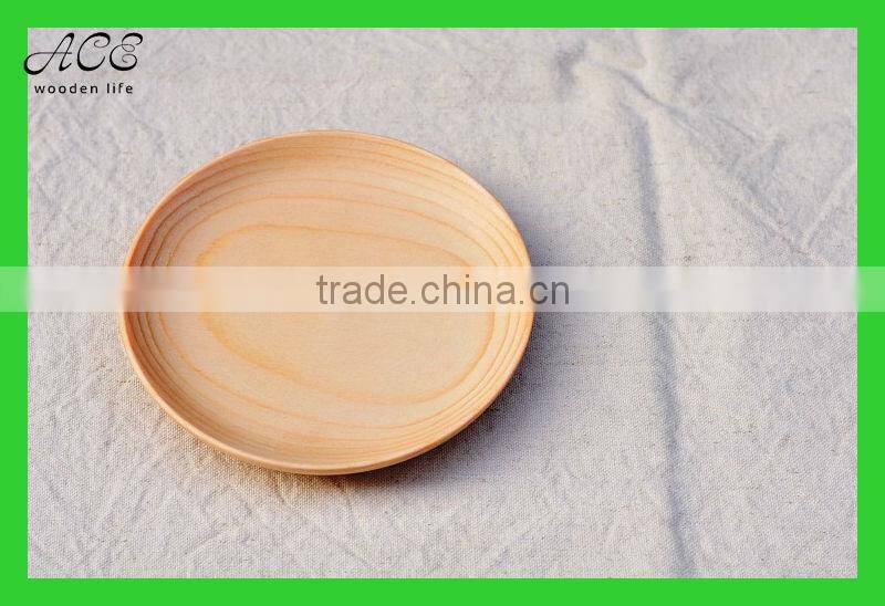 Custom round wood plate Round wooden tray Wood plate