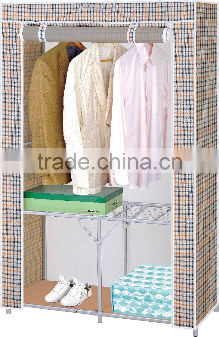 Store More Portable Non-woven Fabric Storage Wardrobe with Shelves
