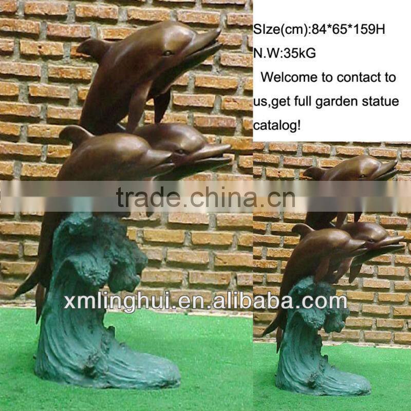 New! Manufacture Competitive Price Dolphin Garden Resin Statue