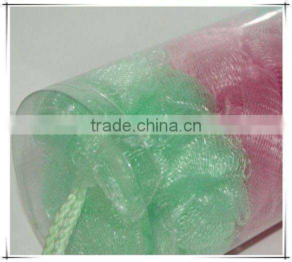 PVC Bucket PE Mesh Bath Sponge Flowers