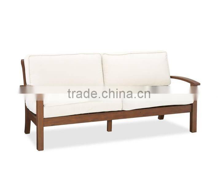 2016 high quality teak wood garden outdoor furniture loveseat sofa