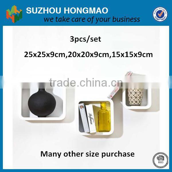 Decorative 3pcs per set cube wall shelf
