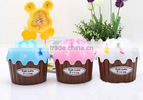 Wholesale Stock Small Order Ice Cream Plastic Tissues Storage Box Napkin Holder