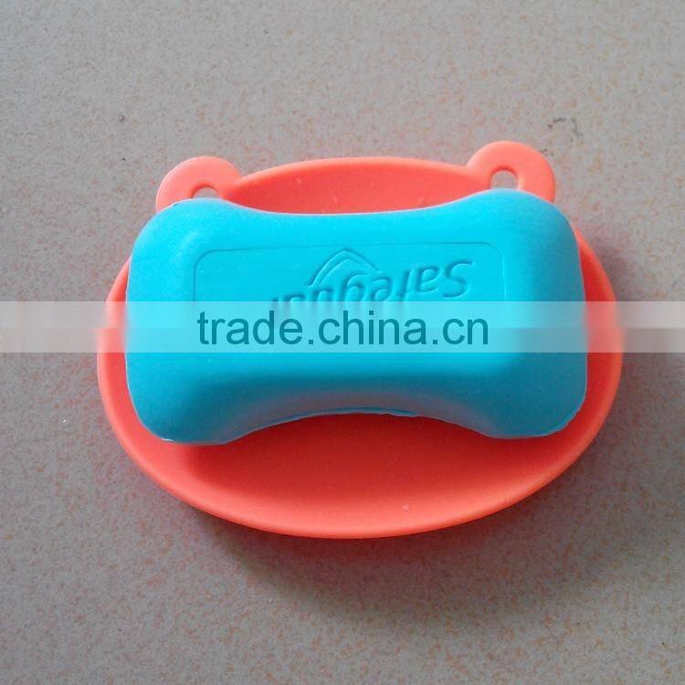 2015 New Design little bear shape silicone soap molds /customizable Silicone Bathroom Soap Holders