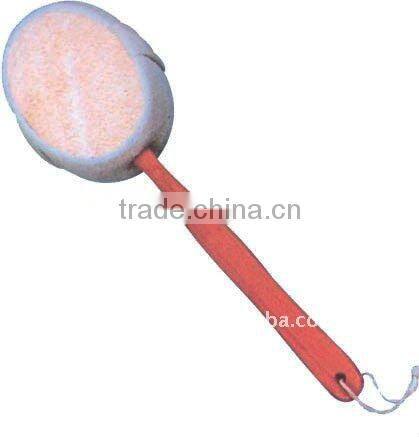 Ramie bath sponge with long handle
