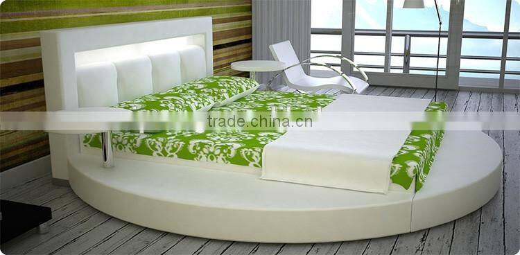 Hot selling soft modern leather bed with speaker