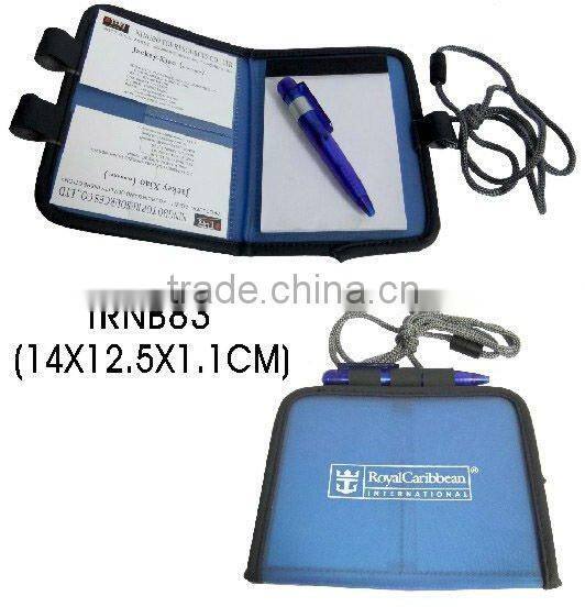 multi-functional notebook (with name card hold and ball pen)