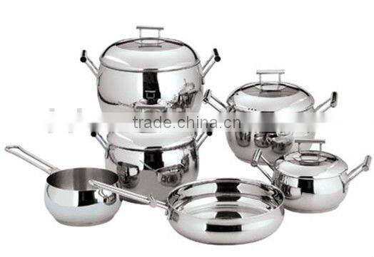 SS 18 8 Low price and High-grade 10 pieces stainless steel pot sets