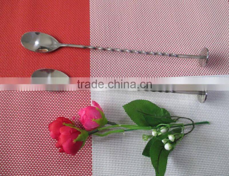 Winolaz stainless steel bar spoon cocktail spoon with twisted handle
