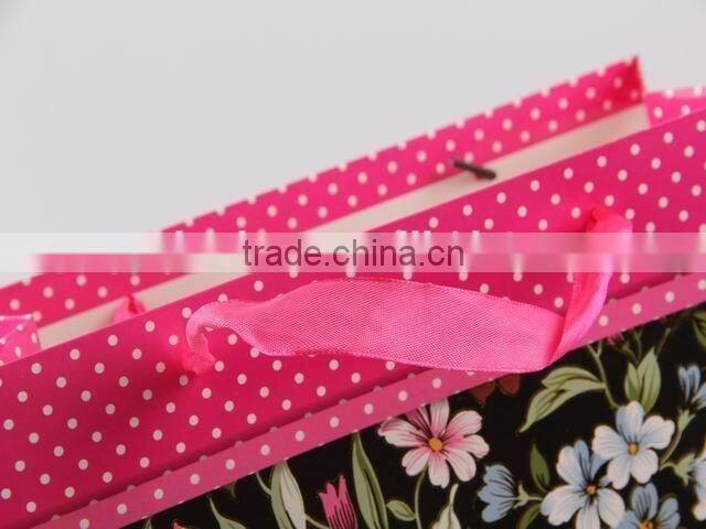 Flower Design Foldable Gift Bag / Shopping Paper Bag