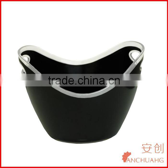 Bottle Wine Champagne Cooler,Oval Plastic 3.5L Bottle Acrylic Ice Bucket
