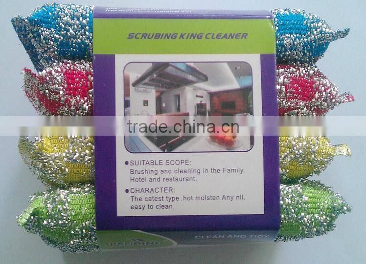 4pcs of Kitchen Wire Cloth Cleaning Sponge / Kitchen Cleaning Sponge