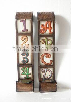 2011 PAIR iron candle holder