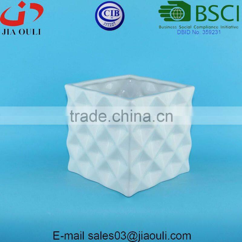 Christmas deocration Electroplating silver ceramic bowl shape plant pots